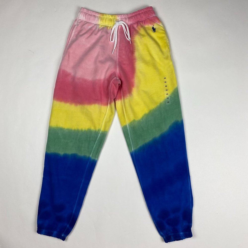 Polo Ralph Lauren Tie Dye Jogger Sweatpants Women's XS French Terry Gym Pants - Picture 12 of 12